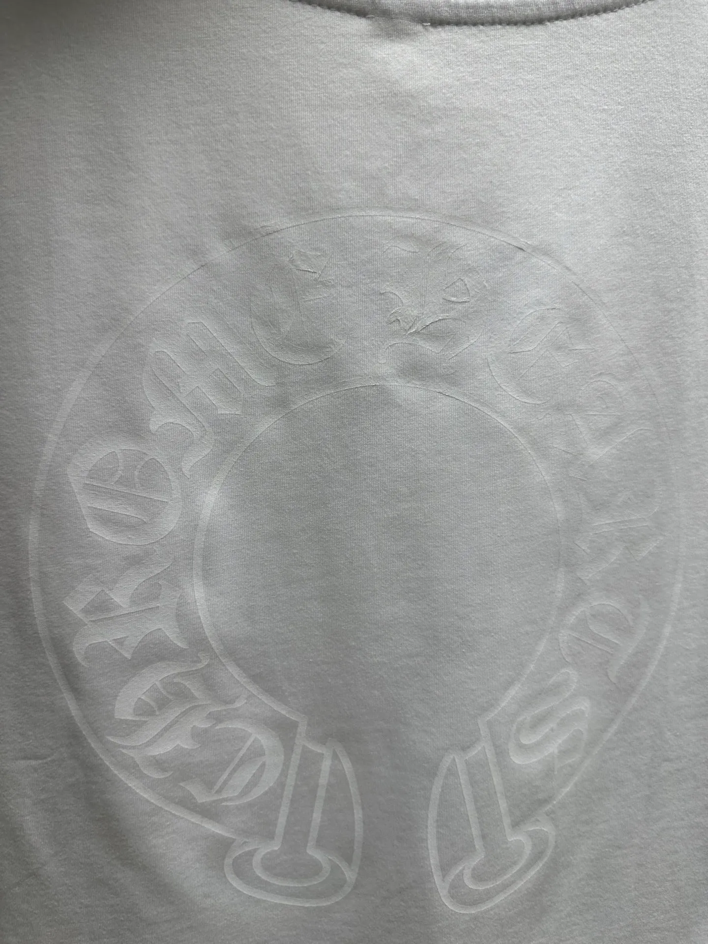 P126 #080 CHROME HEARTS 25SS women's T-shirt Made of 220G original consistent fabric V-neck women's waist style The whole body is made of imported digital direct printing Color: White Size: S M L